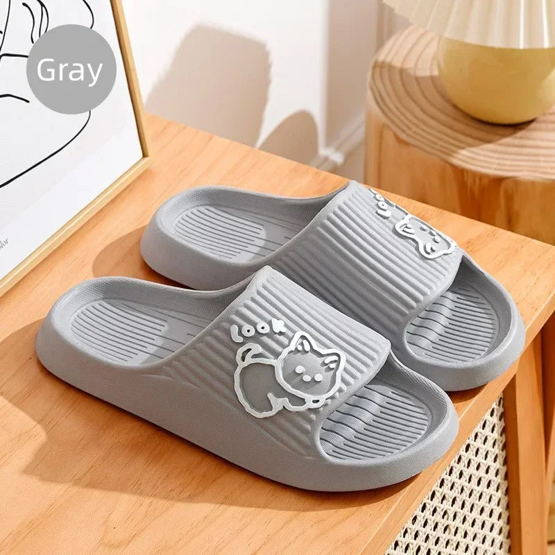 EVA Flat Heel Cat Print Comfortable Women&