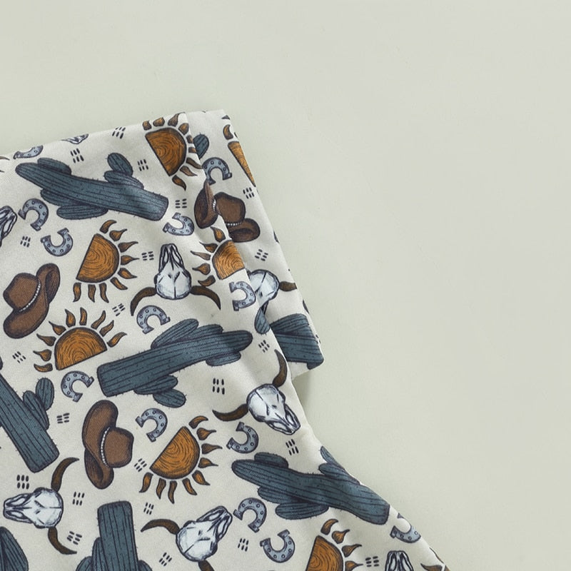 Baby Cactus Print Short Sleeve Romper childrensterritory