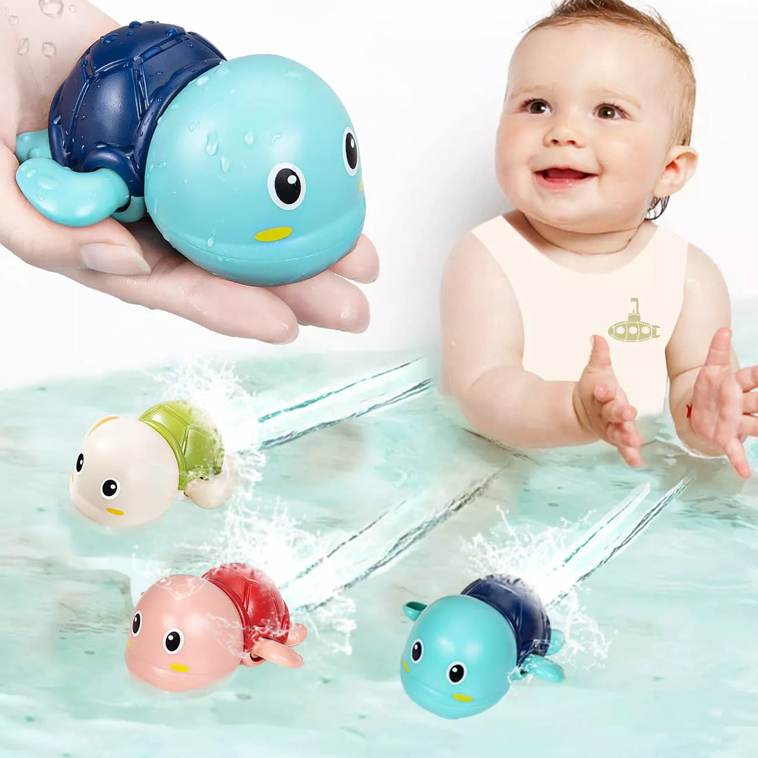Baby Bath Toys Cute Duck Turtle, Whale, and Many More childrensterritory