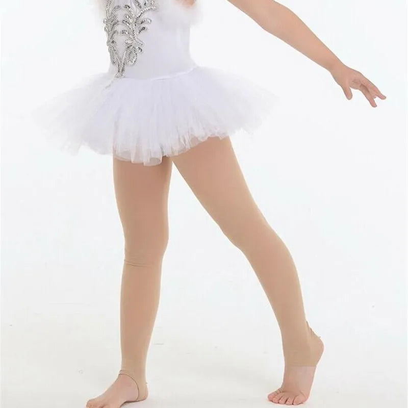 Kids Girls High Quality Stirrup Ballet Dance Tights