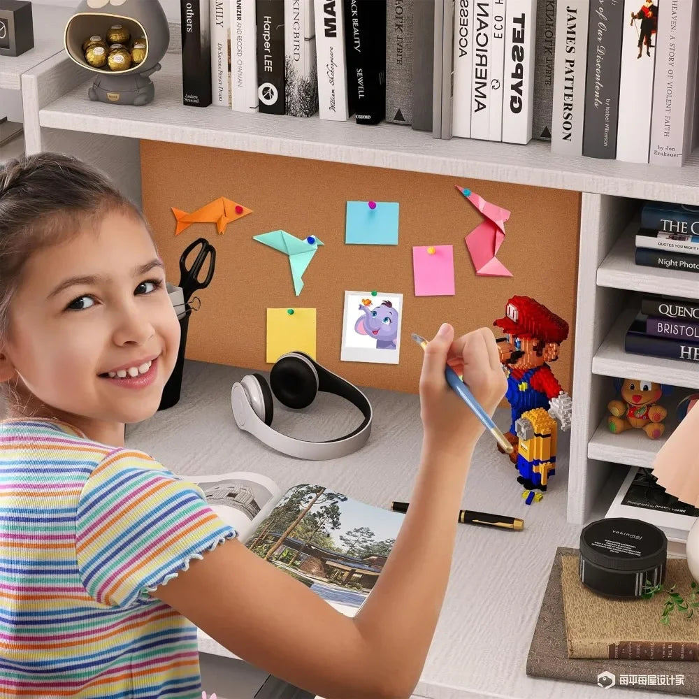 Kids Study Desk with 4 Drawers and Chair Set childrensterritory