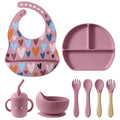 4/5/8Pcs Durable Silicone Tableware Set for Toddlers childrensterritory