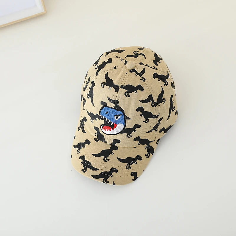 Kids Dinosaurs Embroidered Adjustable Outdoor Sports Hats childrensterritory