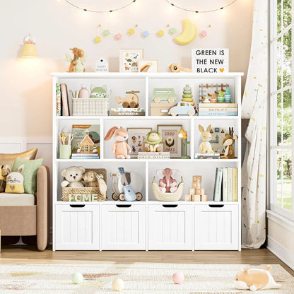 Kids Toy Organization With 4 Removable Drawers and 7 Cubbies