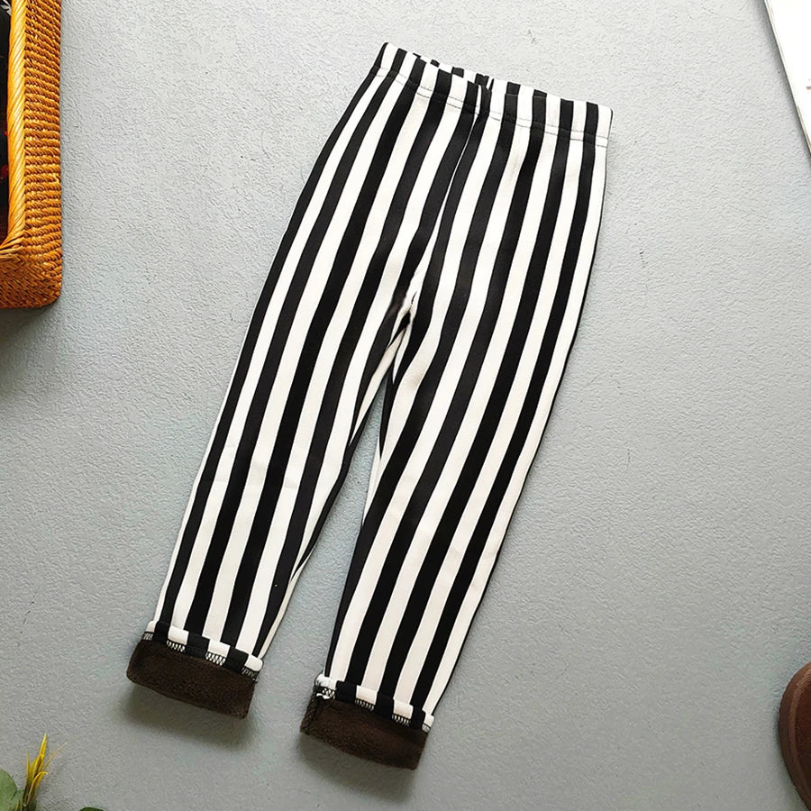Plus Velvet Printed Kids Girls Winter Leggings childrensterritory
