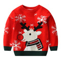 Kids’ Warm Long-Sleeve Sweater with Christmas Print childrensterritory