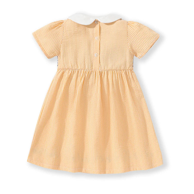 Short-Sleeves Animal Print Summer Dresses For Girls childrensterritory