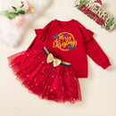 Girls' Long-Sleeved Elegant Christmas Outfit childrensterritory