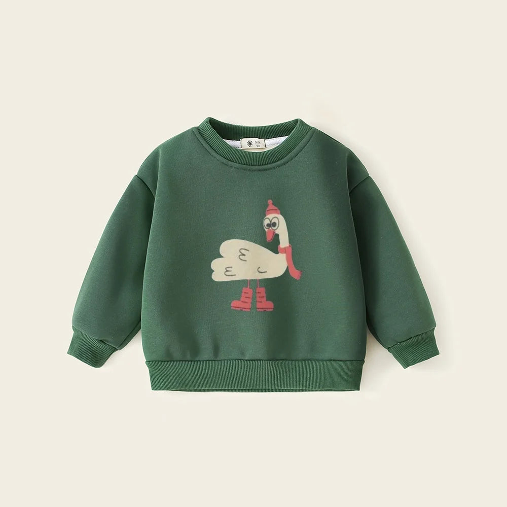Cartoon Design Long Sleeves Warm Sweater For Kids childrensterritory