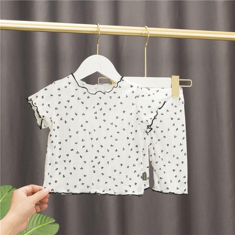 Printed 2pcs/set Toddler Girls Top and Pajama Set Home Wear childrensterritory
