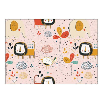 Cartoon Animal Pattern Non-slip Children Rooms Carpets