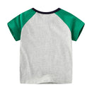 Boys Trains Cartoon Print Summer T-Shirts childrensterritory