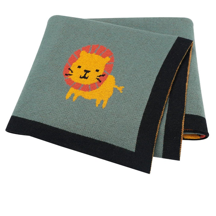 Cartoon Print Soft Cotton Fabric Baby Blankets childrensterritory