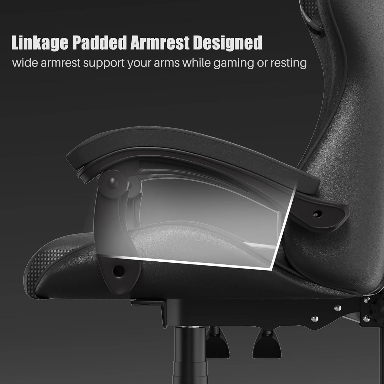 PU Leather Gaming Chair with Headrest and Lumbar Support childrensterritory