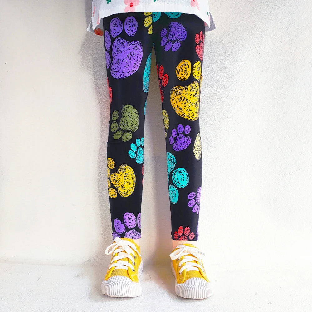 Kids Girl Floral Print Slim Fit Leggings/Trousers childrensterritory