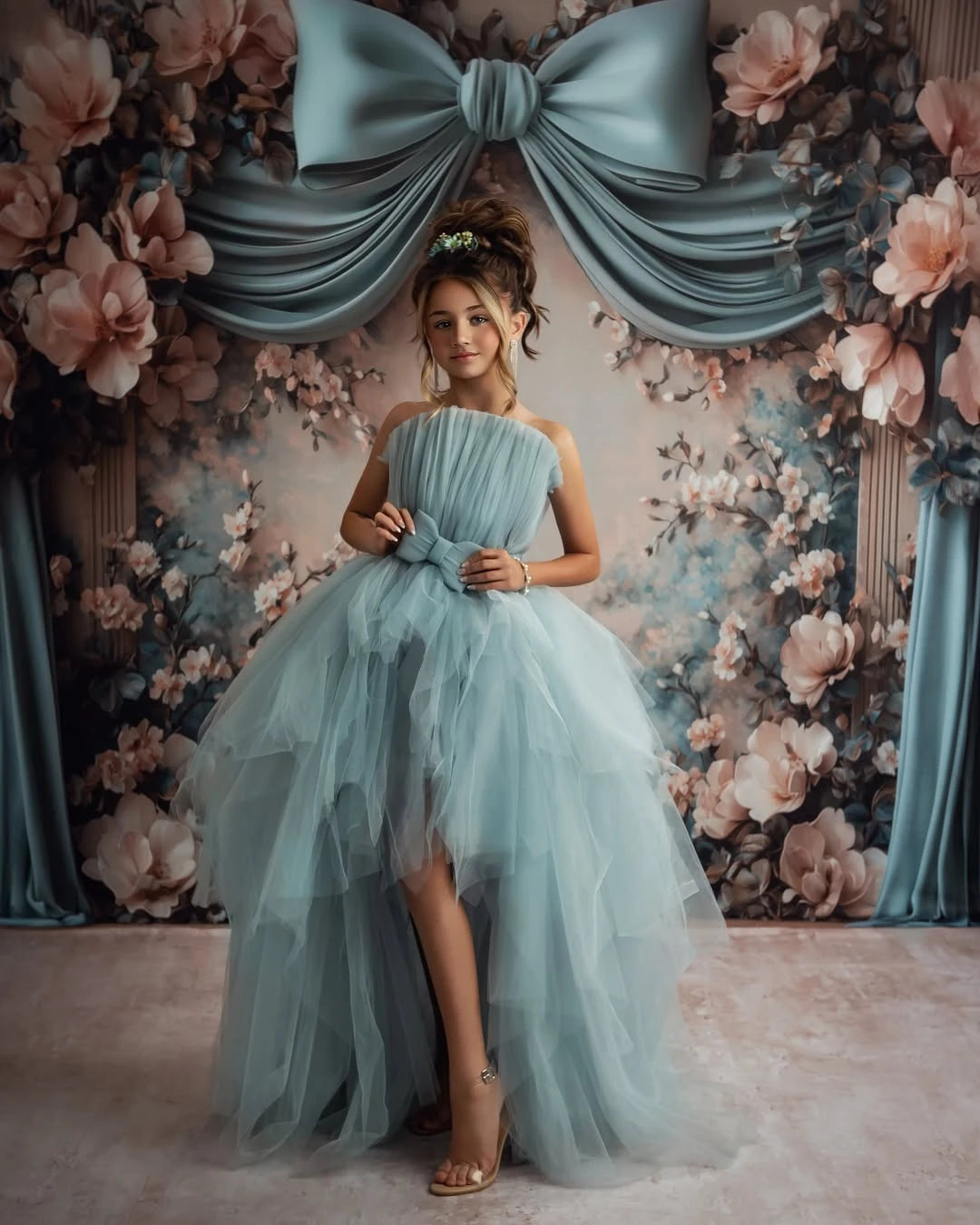 Formal Lace Design Mother Daughter Party Dresses