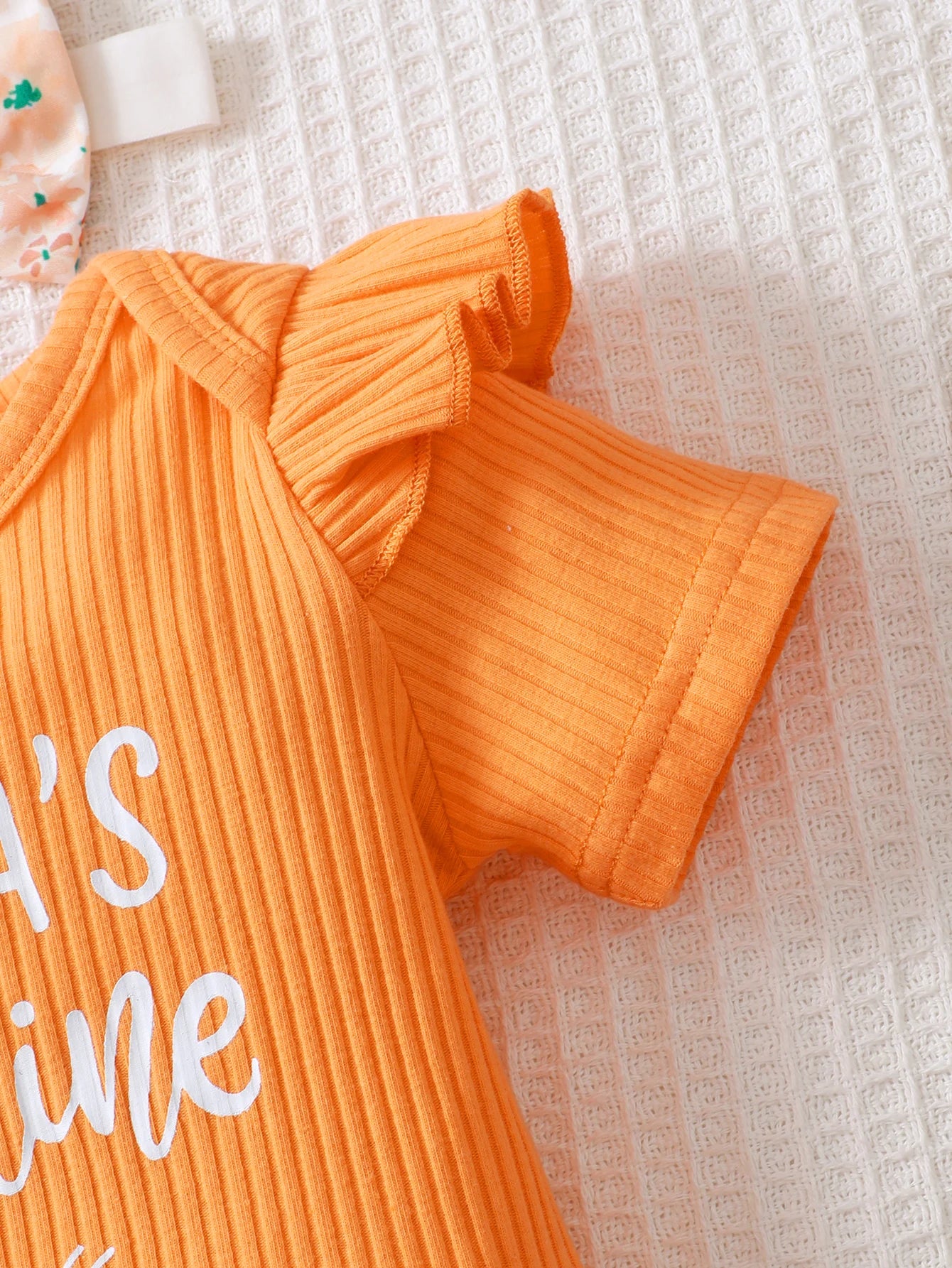 Newborn Baby Girl Three Piece Printed Cotton Outfit Set childrensterritory