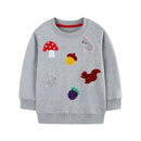 Various Cartoon Design Little Girls' Long Sleeve Sweatshirts childrensterritory
