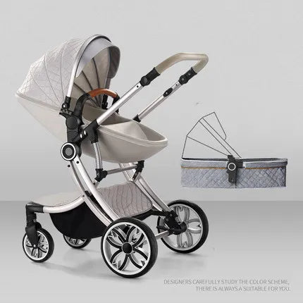 2 in 1 Folding Luxury High Landscape Baby Pram childrensterritory