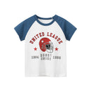 Cartoon Letter Printed Kids Boys Girls Loose Summer Cotton Top childrensterritory