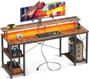 Gaming PC Desk with Monitor Support, Storage, and Stand childrensterritory