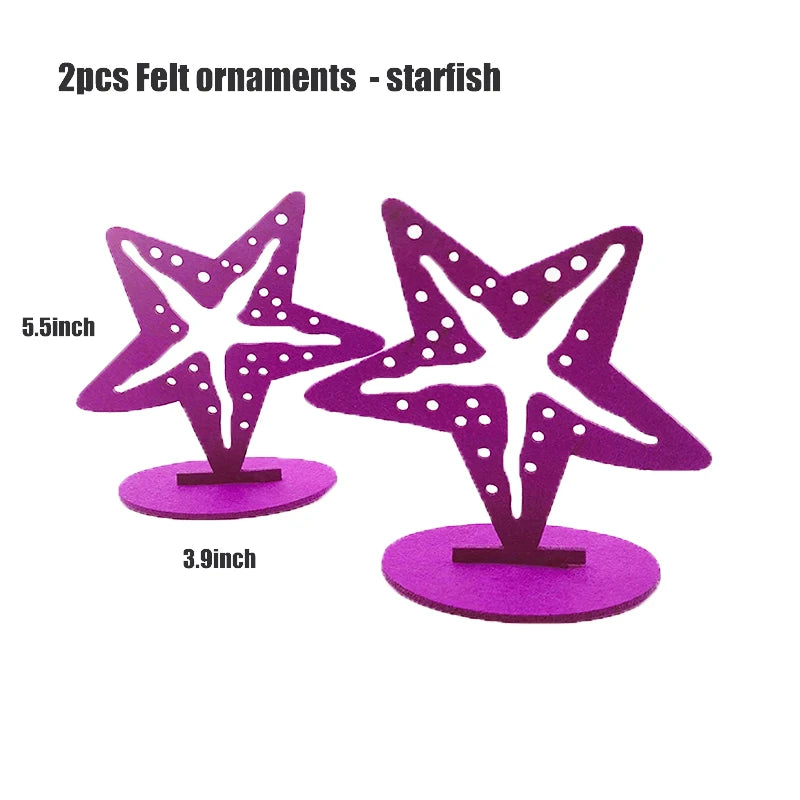 2pc Ocean Seagrass Coral Mermaid Tail for Party Decor