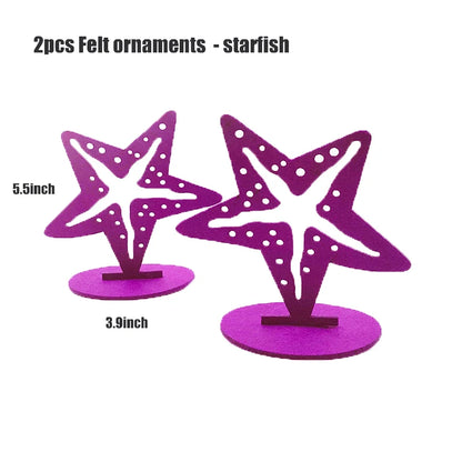 2pc Ocean Seagrass Coral Mermaid Tail for Party Decor