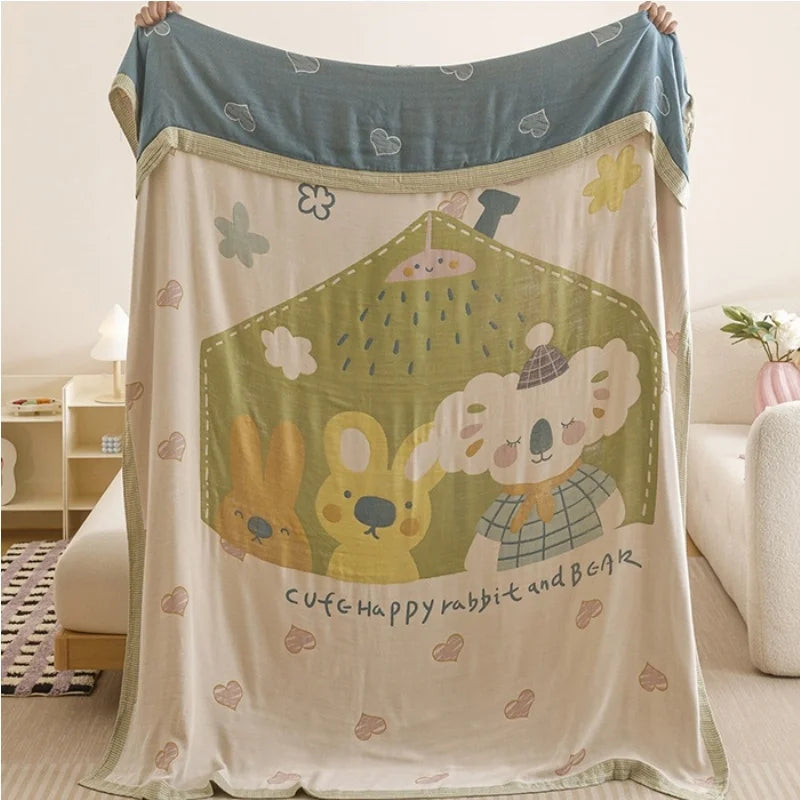 Kids’ Cartoon Print Soft Bedding Blanket