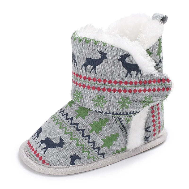 Baby Boys Girls Fluffy Fleeceed Warm Winter Boots