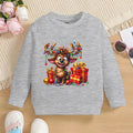 Boys & Girls Elk Deer Print Christmas Sweatshirts childrensterritory