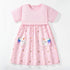 Girls Sleeveless Orange Lotus Leaf Print Summer Dresses childrensterritory