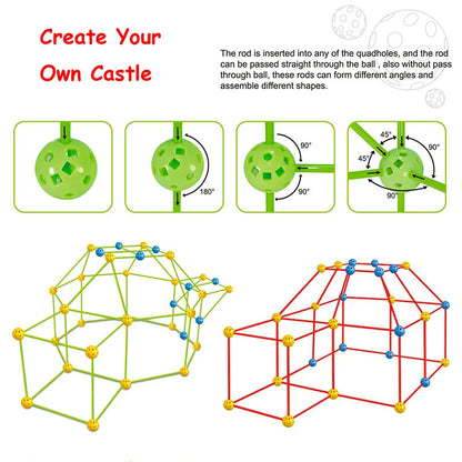 Kids DIY Tent House Building Sticks Educational Toys