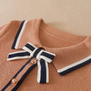Girls' Long-Sleeved Collar Design Warm Dresses childrensterritory