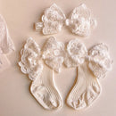 Bow Lace Design Baby Princess Cotton Socks and Headband Set