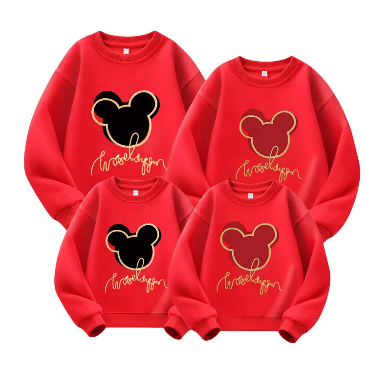 Cartoon-Design Long-Sleeve Family Matching Winter Sweater childrensterritory