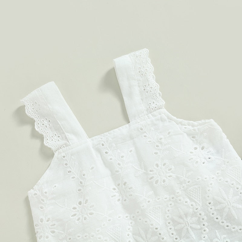 Sleeveless Lace Top and Wide Leg Pants Set for Kid Girls childrensterritory