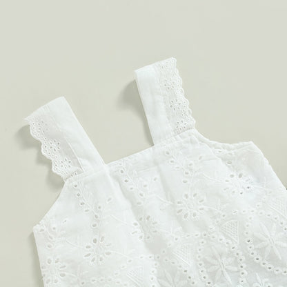 Sleeveless Lace Top and Wide Leg Pants Set for Kid Girls childrensterritory