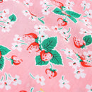 Kids Girls Strawberry Flowers Print Cotton Dress childrensterritory