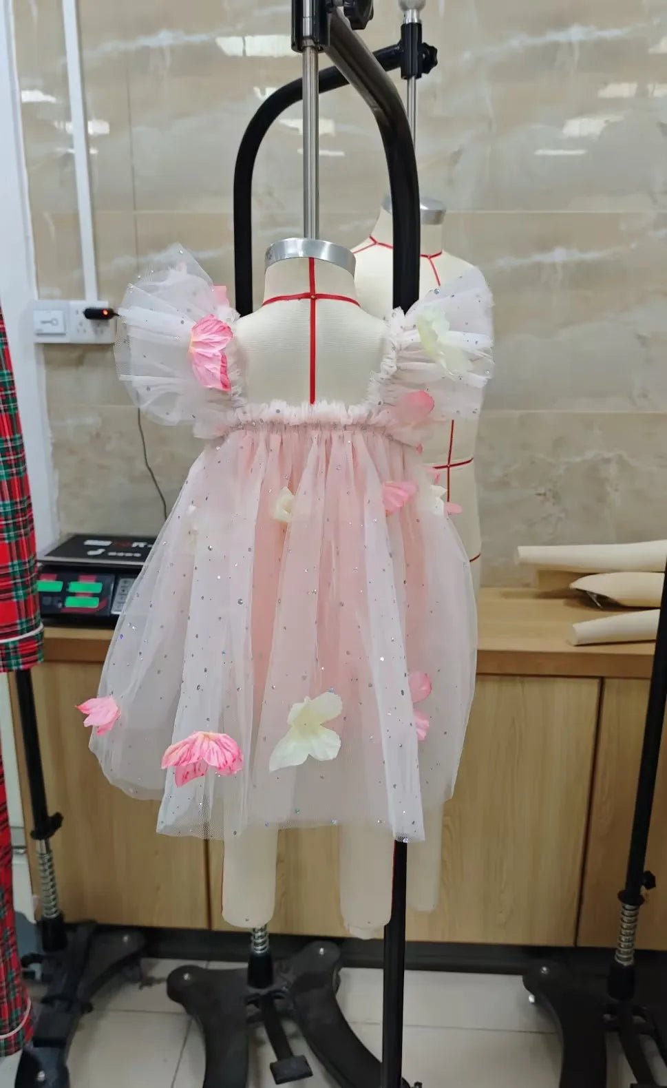Baby Girl Ruffled Tulle Butterfly Embroidery Princess Dress