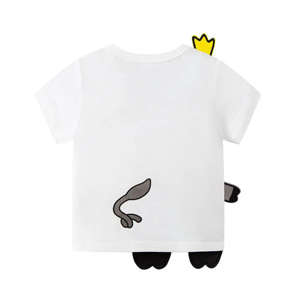 Boys Short Sleeves Crocodile Design Summer T-Shirts childrensterritory