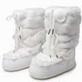 Fluffy Faux Fur Middle Calf Platform Snow Boots for Women childrensterritory