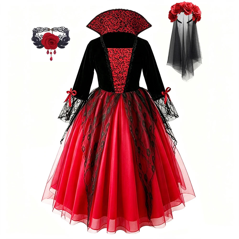 Ghost Bride Kids Girls Costume For Purim Halloween Party