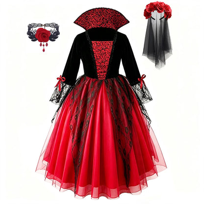 Ghost Bride Kids Girls Costume For Purim Halloween Party