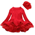 Kids Girls Ruffle Long Sleeve Warm Princess Dresses childrensterritory
