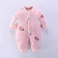 Soft Flannel Warm Printed Baby Romper for Winter