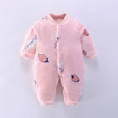 Soft Flannel Warm Printed Baby Romper for Winter