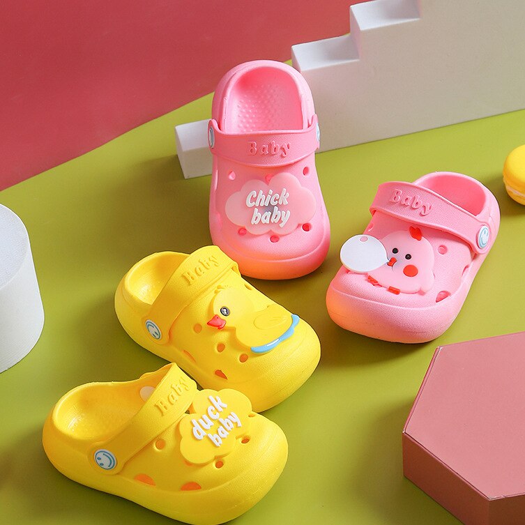 Breathable, Cute Cartoon Slip-On Mules for Little Boys and Girls childrensterritory