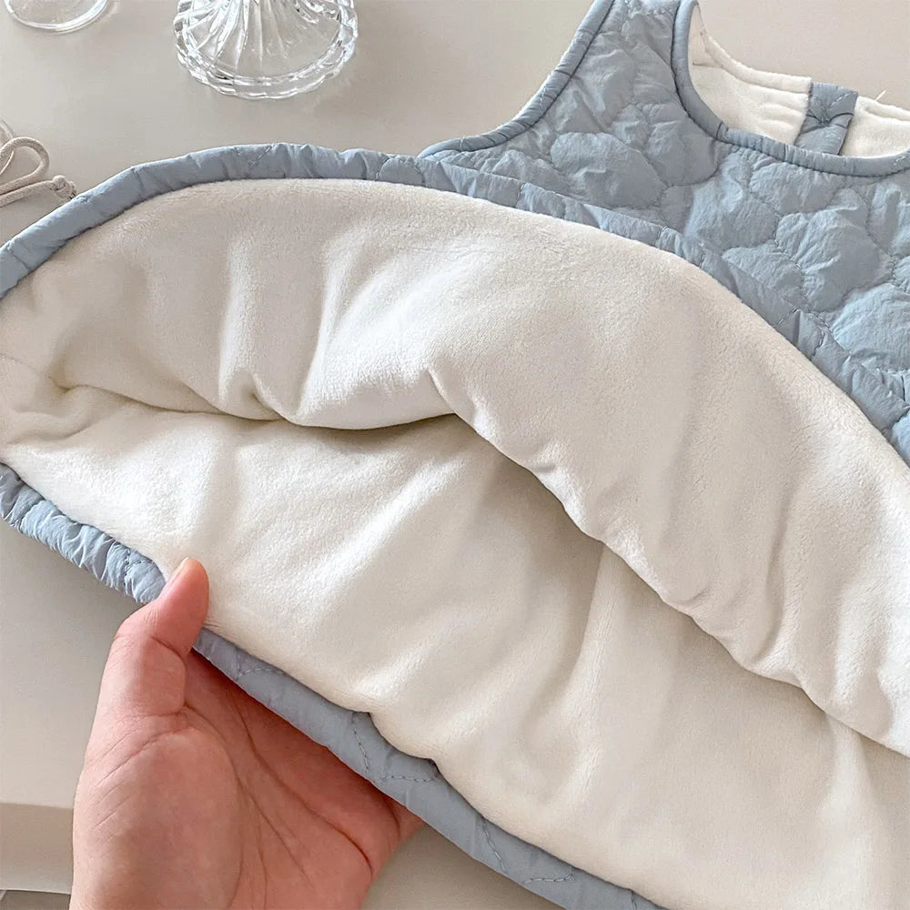 Baby Girls’ Elegant Sleeveless Winter Dress