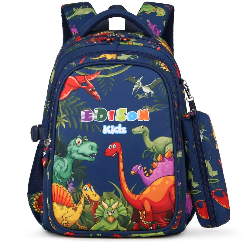 Waterproof Cartoon Print School Bags for Kids Boys, and Girls