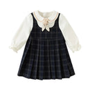Cute Academic-Style Kids Girls Autumn Princess Dress childrensterritory